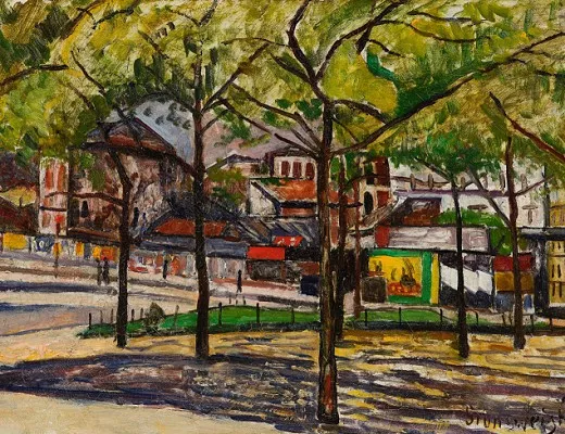Vue d'un jardin parisien